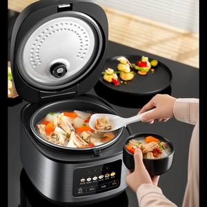 Olla Arrocera Midea de 4L con Forma de Tambor, Temporizador Inteligente, Multifuncional, Eléctrica, de Acero Inoxidable, Color Gris Titanio Elegance - Product Image 5