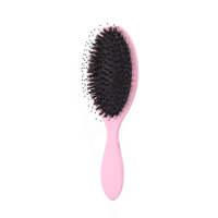Brosse à cheveux en nylon antistatique professionnelle Wanmei avec logo personnalisé, brosse à cheveux en poils de sanglier pour extensions de cheveux, brosse à perruque avec logo
