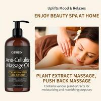 Huile de massage anti-cellulite professionnelle au collagène et cellules souches, parfum agrumes, pour raffermir le corps