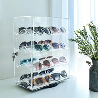 Présentoir en acrylique transparent de haute qualité pour lunettes et montures de lunettes de soleil, support organisateur, vente en gros d'usine, personnalisable