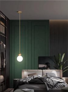 Boule de verre nordique lampes suspendues chambre chaude lampes de chevet Art Restaurant salon Bar tête de bulle lampe suspendue décor luminaire - Product Image 5