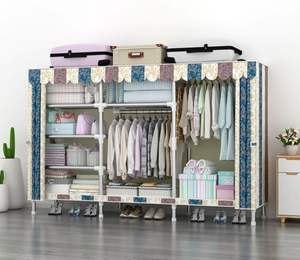 Armoire de rangement pour bricolage 25mm en métal Organisateur de rangement à double <span class=keywords><strong>porte</strong></span> <span class=keywords><strong>coulissante</strong></span> Armoire portable 250cm - Product Image 4