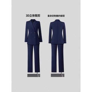 Women's Black Suit Set 2025 Spring Autumn Professional Office Wear For Work Interviews Anti-Wrinkle Worsted Fabric Full Sleeve - Product Image 3