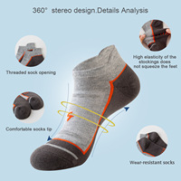 Chaussettes de sport respirantes en coton fin tricoté pour homme, pour l'été, fourniture ODM pour la course à pied