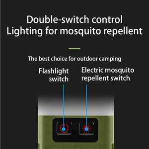 Nhà Máy Bán buôn di động không thấm nước hiển thị điện có thể sạc lại <span class=keywords><strong>LED</strong></span> Đèn pin Mosquito Repellent Cắm Trại Ngoài Trời Đèn Pin - Product Image 3