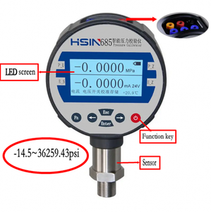 เครื่องสอบเทียบเกจวัดลมแบบดิจิตอลความแม่นยำสูง HSIN685 60 บาร์ พร้อมการวัดค่าทางไฟฟ้า ช่องสัญญาณเอาต์พุต DC24V สำหรับ OEM รุ่น HSIN685 Di - Product Image 3