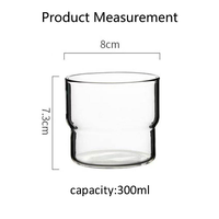Tasses à café empilables personnalisables en verre borosilicate coloré, design nordique, compatibles micro-ondes et lave-vaisselle, portables, 301-400 ml