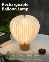 Lampe en papier pliante pour montgolfière Lampe de nuit de bureau LED RVB moderne du fabricant Lampes de table sans fil rechargeables écologiques