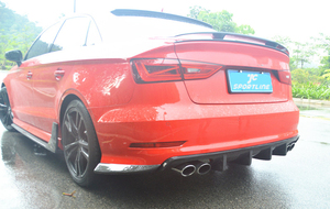 ตัวกระจายแสงด้านหลังรถยนต์คาร์บอนไฟเบอร์ JC <span class=keywords><strong>sportline</strong></span> สำหรับ <span class=keywords><strong>A3</strong></span> <span class=keywords><strong>Audi</strong></span> 8V Sline S3ซีดาน4ประตู2014-2016 - Product Image 3