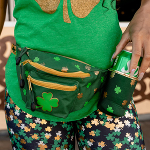 Riñonera para bebedores de St Patrick's <span class=keywords><strong>Dublin</strong></span> con fundas para bebidas, riñonera de trébol verde, riñonera de bolsillo con cremallera múltiple - Product Image 6
