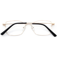 Montures de lunettes élégantes à deux tons en métal carré et fines de l'usine optique Wenzhou Xinyuan, provenant de Chine
