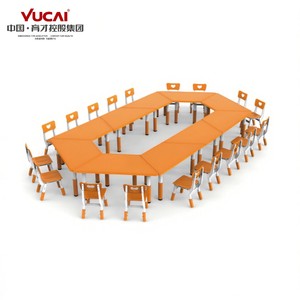 Trường học giáo dục đồ nội thất mẫu giáo hoạt động Bảng điều chỉnh chiều cao nhựa kết hợp học tập bảng thiết lập hình thang - Product Image 1