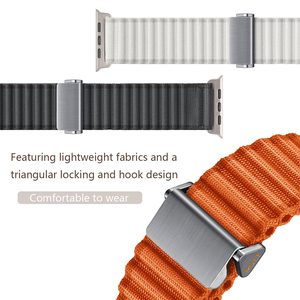 Bracelet de montre intelligent réglable en tissu respirant en nylon pour <span class=keywords><strong>Apple</strong></span> <span class=keywords><strong>Watch</strong></span>. - Product Image 3