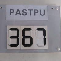 Afficheur de prix mécanique AUTODISP RS35 35 mm à 7 segments LCD avec protection IP65 et fond noir sur blanc