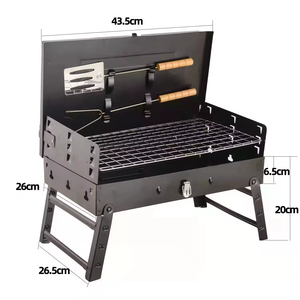 Parrilla de carbón portátil para exteriores <span class=keywords><strong>Barbacoa</strong></span> de carbón de doble uso frita <span class=keywords><strong>y</strong></span> a la parrilla - Product Image 3
