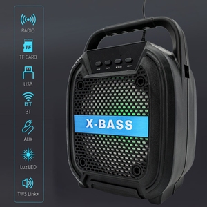 Sistema de altavoces de DJ de baile cuadrado con mango portátil, caja de sonido Subwoofer, altavoz de fiesta al aire libre de 6,5 pulgadas con luz LED - Product Image 5