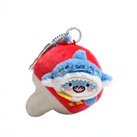 Vente en gros de porte-clés en peluche FatShark de 12 cm, mignons, de haute qualité japonaise, personnalisés, en coton, pour sacs d'école, jouets en forme d'animaux en peluche