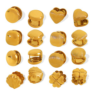 Stud Earrings Heart Shell Clover Geometric Pattern <b>Titanium</b> Steel Women's Jewelry Party Fashion Earrings - Product Image 5