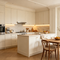 Armoires de cuisine HNSJ sur mesure, en contreplaqué de luxe imperméable, style moderne et fin, écologiques