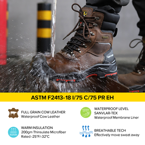 Safetoe Waterproof <strong>Winter</strong> <strong>Work</strong> <strong>Boots</strong> | 3M 200g Thinsulate Insulated | Composite Toe &amp; Midsole | Slip Resistant Outsole - Product Image 5