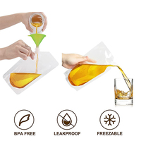 Sacs d'emballage transparents de qualité alimentaire personnalisés boissons debout sacs de buse de liquide de jus alimentaire extrudé pochette de sac de bec de boisson