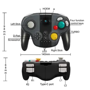Honcam Controller Palanca De Control 64 Wireless Remote Switch Controller For Nintendo