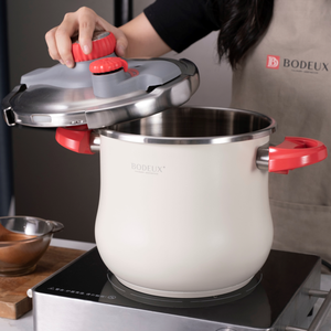 Casserole à cuisson rapide moderne brevetée Bodeux, <span class=keywords><strong>autocuiseur</strong></span> en acier inoxydable, écologique, compatible gaz et induction, cuiseur à <span class=keywords><strong>riz</strong></span> commercial 8L - Product Image 6