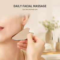 Planche de massage Gua Sha en acier inoxydable pour le visage, le cou et le corps – Soin de la peau, salon de beauté, SPA – Fournisseur en gros