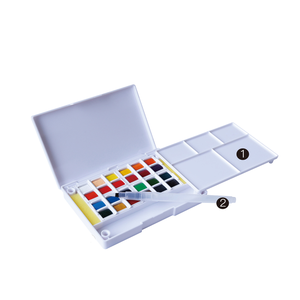 Ensemble de peinture <span class=keywords><strong>aquarelle</strong></span> avec 12/24/36/48/60/72 couleurs pour dessiner sur toile papier verre pour usage scolaire - Product Image 1