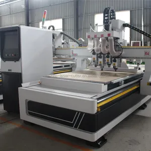 Woodworking Atc Spindel 1325 Cnc Router Atc Daya Besar dengan Fungsi Makan Otomatis