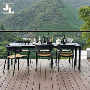 Moderno <span class=keywords><strong>Hotel</strong></span> al aire libre <span class=keywords><strong>de</strong></span> lujo mesa <span class=keywords><strong>de</strong></span> comedor y silla <span class=keywords><strong>de</strong></span> jardín Patio marco <span class=keywords><strong>de</strong></span> aluminio al aire libre silla apilable muebles - Product Image 2