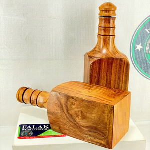 Hermosa Botella de Agua Ecológica Minimalista de Madera Pura de 1 Litro, a Prueba de Fugas, con Diseño Verde Impreso, Ideal para Regalo de Cumpleaños - Product Image 1