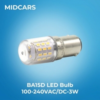 Ampoule LED BA15D haute luminosité 3W AC DC100-240V, éclairage à 360 degrés pour aménagement paysager, jardin extérieur, signalisation, blanc lumière du jour