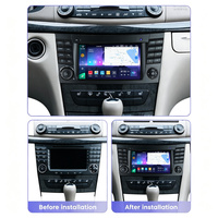 Autoradio Android 7 pouces pour tableau de bord de Mercedes-Benz Classe E W211, Android Auto sans fil, CarPlay intégré, WiFi, MP3, écran tactile