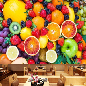 <span class=keywords><strong>Papel</strong></span> Tapiz Personalizado Resistente al Agua, Mural 3D de Frutas y Verduras Frescas, Rollo de <span class=keywords><strong>Papel</strong></span> Tapiz Autoadhesivo para Tiendas de Bebidas y Frutas - Product Image 3