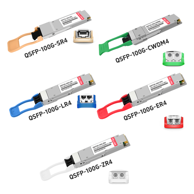 100G QSFP28 SR4 LR4 ER4 ZR4 100m/10km/40km/80km 850nm1310nm Fiber Optical Module Equipment Duplex LC for Cisco Mikrotik Ubiquiti