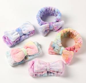 Nouvelle bande de cheveux de lavage de visage arc-en-ciel bandeau en éponge bandeau large bande - Product Image 1