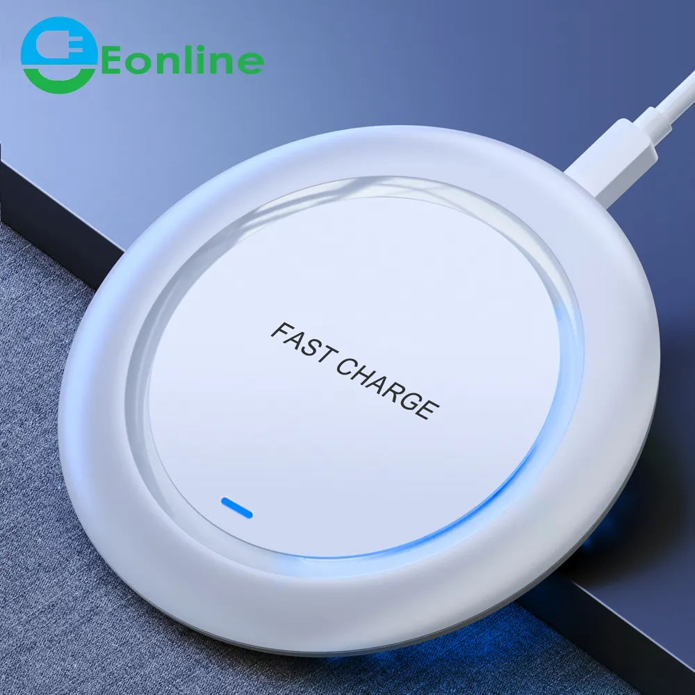 EONLINE LED 10W 15W Fast Wireless Charger For Samsung Galaxy S20 S10 S9 S8 Note 10 9 USB Qi Charging Pad For iPhone 14 13 Pro