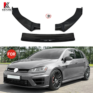 KIETUNE 3 pièces, séparateur de pare-chocs avant de voiture noir de haute qualité, spoiler à visser, ajustement parfait pour <span class=keywords><strong>Golf</strong></span> MK 7/7.5 <span class=keywords><strong>GTI</strong></span> 2014-2019 - Product Image 1