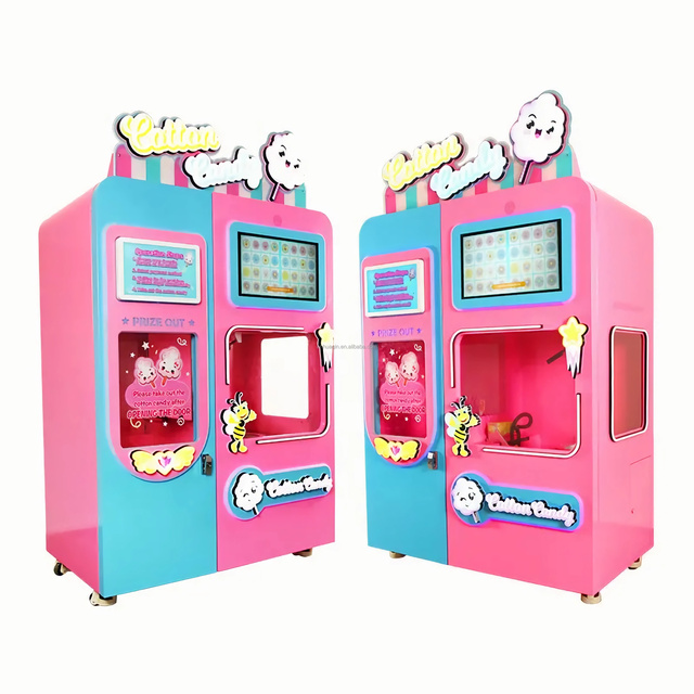 Professional Automatic Colorful Cotton Candy Machine Robot Cotton Candy Making for Kids Adult