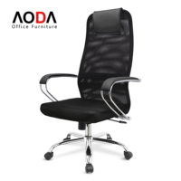Chaise de bureau en maille AODA, avec soutien lombaire réglable, chaise ergonomique moderne pivotante, chaise de bureau personnalisée
