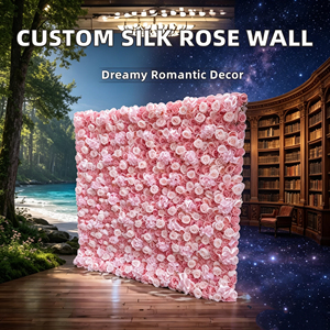 Mur de fleurs d'hortensias et de roses mélangées, idéal pour les fêtes d'anniversaire, les baby showers et les révélations de sexe. - Product Image 2