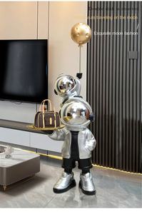 Esculturas Decorativas para el Hogar, Decoración de Sala de Estar, Bandeja Creativa con Forma de Astronauta para Guardar Adornos, Lámpara Lunar, Estatuas de Globos - Product Image 4