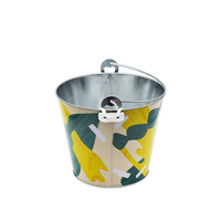 Seau à glace en métal galvanisé moderne sur mesure de 5 litres pour bière et vin avec poignées, seaux de refroidissement pour boissons de fête