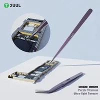 2UUL Ti21 Ti22 Titanium Ultralight Pincet Paars Gebogen/Recht voor Mobiele Telefoon Reparatie Hoge Precisie Vliegende Draad Pincet