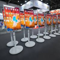 Afficheur numérique sur pied 32 pouces 4K Android plein écran, écran LCD 3840x1440 16:9, lecteur multimédia CMS intégré