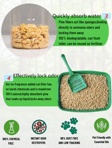 בית חרושת במחיר נמוך הסיטונאי אבק 99% טבעי וללא מעקב נמוך עץ אורן מזרן עץ לחתול מחמד - Product Image 3