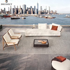 Ensemble canapé-lit moderne 4 places en corde, salon, table basse extérieure, <span class=keywords><strong>côté</strong></span> pour hôtel, appartement, villa, <span class=keywords><strong>cour</strong></span>, <span class=keywords><strong>jardin</strong></span>, patio - Product Image 2