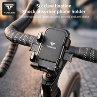 Support de téléphone à six griffes TOSUOD pour vélo, résistant à la rouille, angle de vue réglable, antichoc