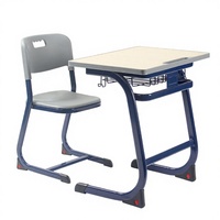 Ensemble table et chaise pour étudiants, mobilier scolaire en métal avec hauteur réglable, design moderne pour salle de classe, hôtel et bureau à domicile